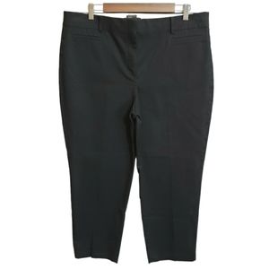 Talbots The Perfect Crop Black Stretch Pants Women's Size 16